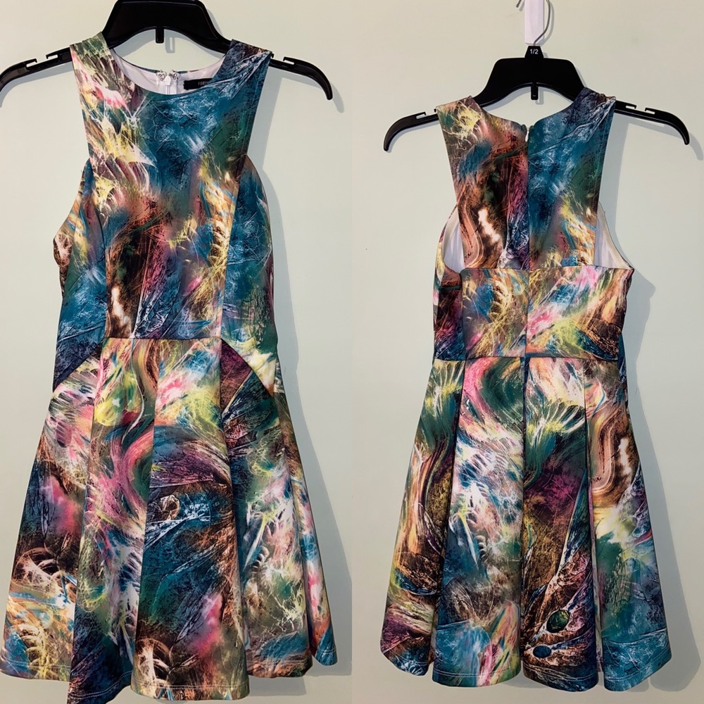 Multicolor Abstract Dress